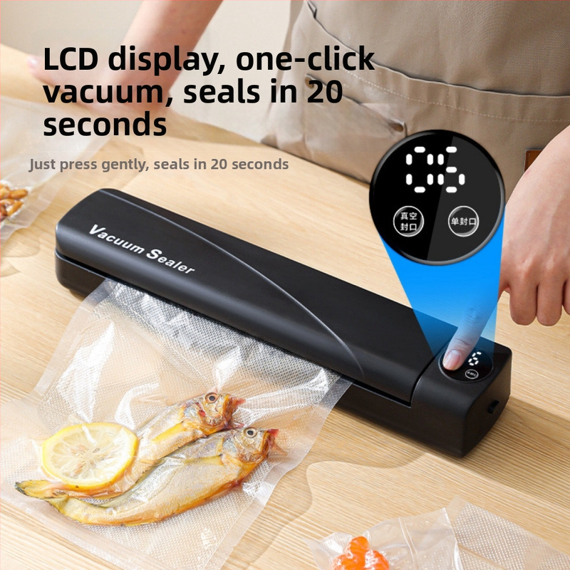 Potravinová vákuová balička, model fkj123, tesnenie