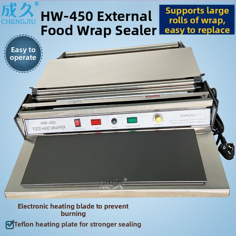 HW-450 Externý stroj na balenie potravinovej fólie s veľkým valcom – tesnenie Chengjiu