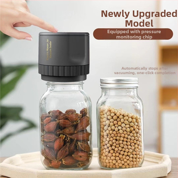 Stroj na vakuové uzatváranie Mason pohárov — kontinuálne uzatváranie, elektrický, na domáce konzervovanie potravín