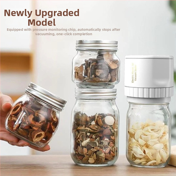 Stroj na vakuové uzatváranie Mason pohárov — kontinuálne uzatváranie, elektrický, na domáce konzervovanie potravín