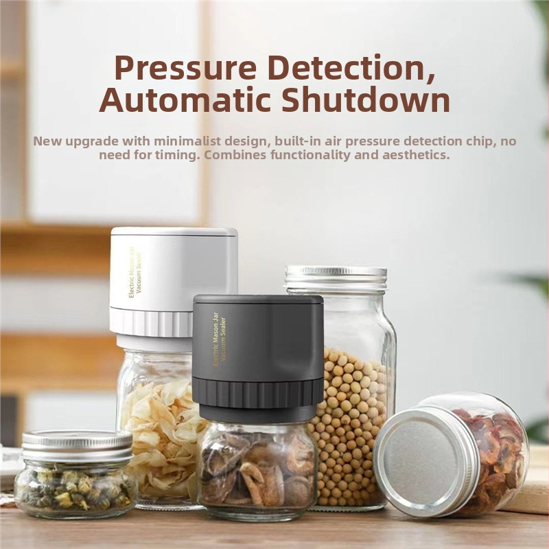 Stroj na vakuové uzatváranie Mason pohárov — kontinuálne uzatváranie, elektrický, na domáce konzervovanie potravín