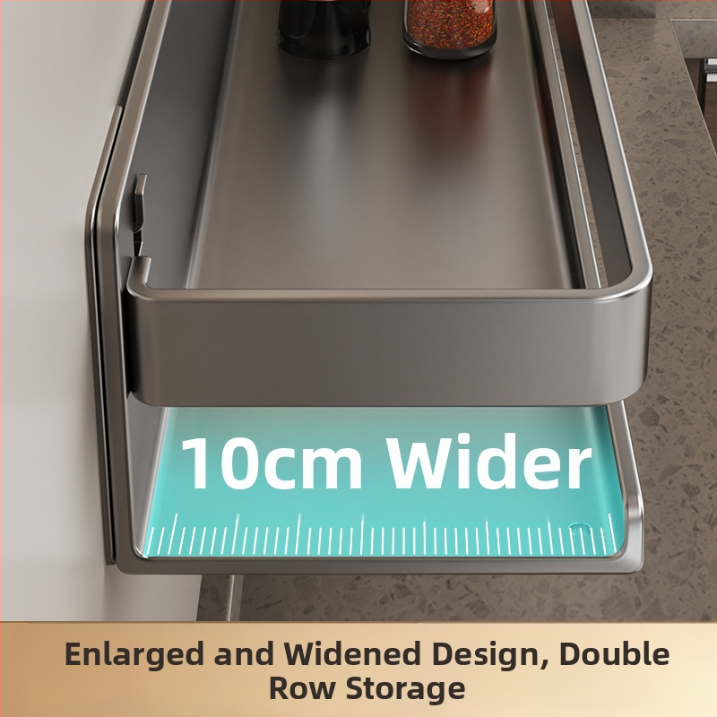 Nástenný organizér na korenie z karbónovej ocele, multifunkčný, bez vŕtania