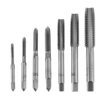 8-Piece Hand Tap Set with Flat-Blade Tap Wrench