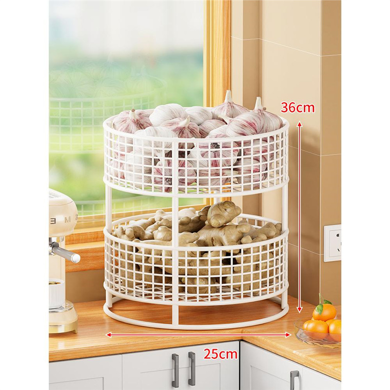 Evesigar multifunkcionális asztali fűszeres polc vas művészeti kivitelben, ghimbir és fokhagyma tárolására, modern minimalista stílus