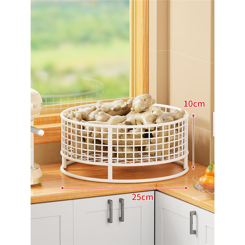 Evesigar multifunkcionális asztali fűszeres polc vas művészeti kivitelben, ghimbir és fokhagyma tárolására, modern minimalista stílus