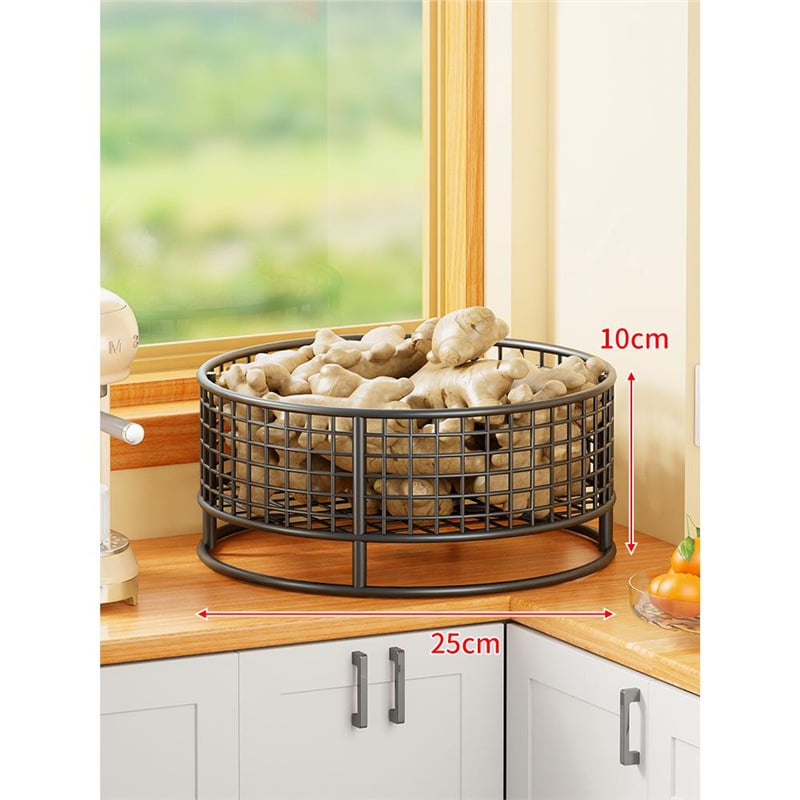 Evesigar multifunkcionális asztali fűszeres polc vas művészeti kivitelben, ghimbir és fokhagyma tárolására, modern minimalista stílus