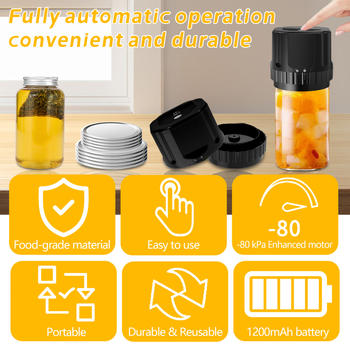 Mason stak vakuumska mašina za zatvaranje – ABS kućište, USB punjenje, 220V, model DYM055, vakuumska pumpa i funkcija očuvanja svježine