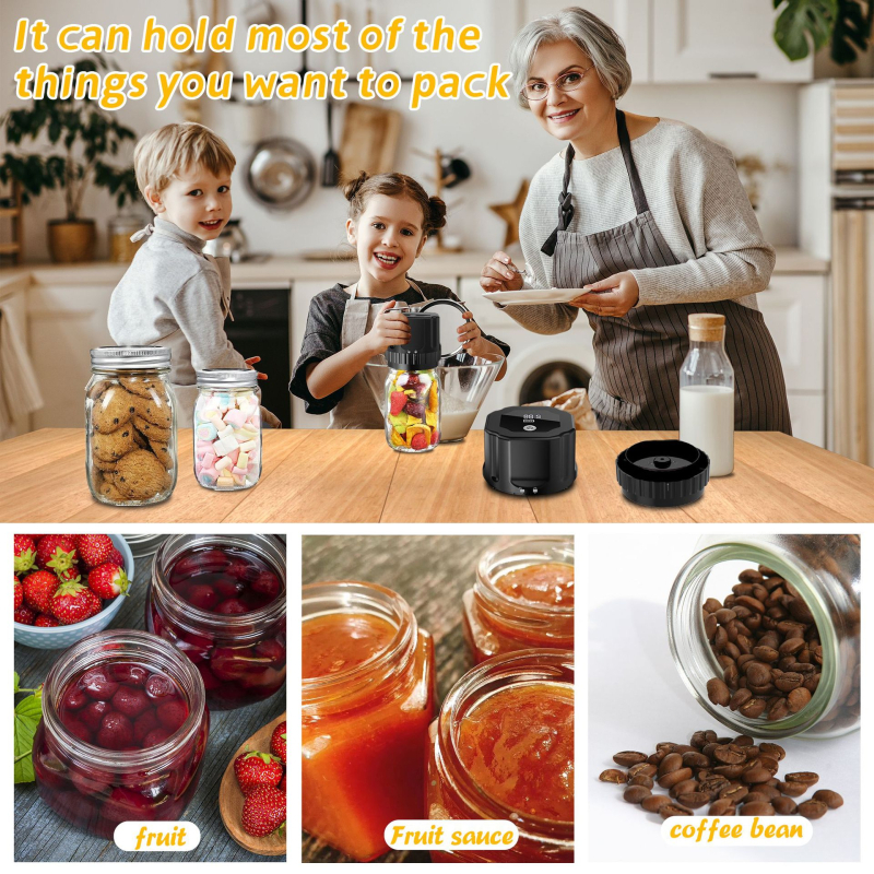 Mason stak vakuumska mašina za zatvaranje – ABS kućište, USB punjenje, 220V, model DYM055, vakuumska pumpa i funkcija očuvanja svježine