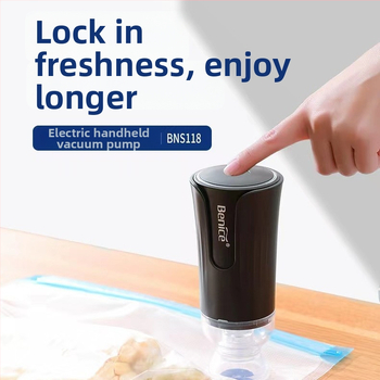 Ručná vákuová pumpa na tesnenie vreciek, model BNS-118, 70W, 5V, ABS telo, 0,2 kg