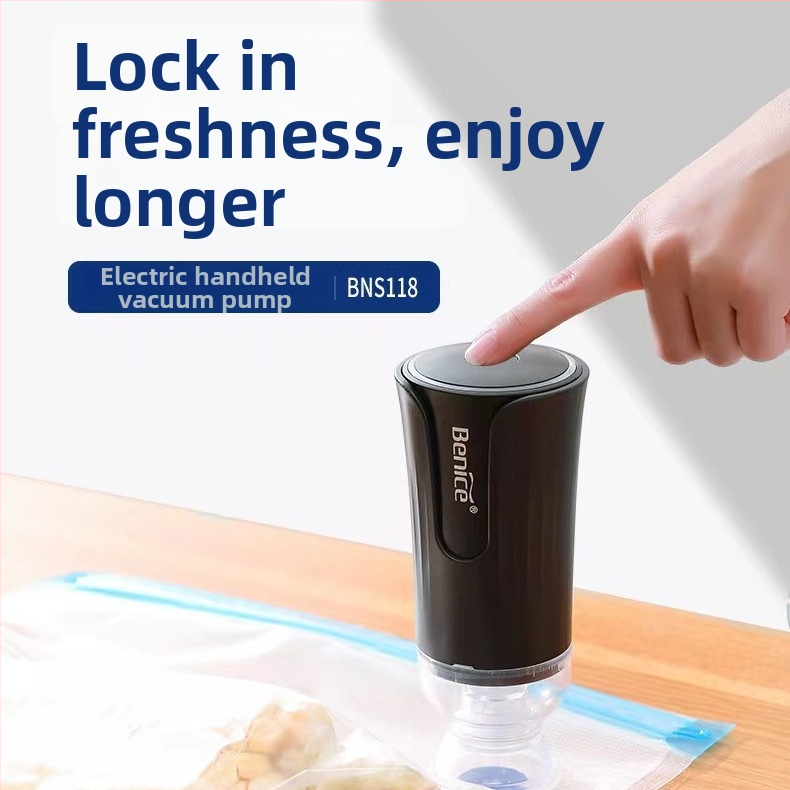 Ručná vákuová pumpa na tesnenie vreciek, model BNS-118, 70W, 5V, ABS telo, 0,2 kg