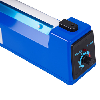 Baoying Machinery Ručni stroj za zatvaranje s plastičnim kućištem tipa 400 za hranu, ručno zatvaranje, bez automatizacije; debljina filma do 20 vodova s jedne strane; raspon temperature 1–8