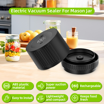 Marchred FGQ01 Električni vakuumski zatvarač za Mason staklenku — promjer 103 mm, USB napajanje 5V, 2W, ABS+PVC kućište, kapacitet do 500 ml