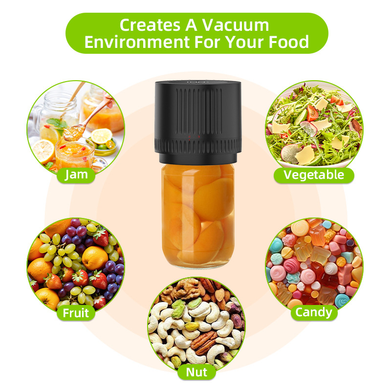 Marchred FGQ01 Električni vakuumski zatvarač za Mason staklenku — promjer 103 mm, USB napajanje 5V, 2W, ABS+PVC kućište, kapacitet do 500 ml