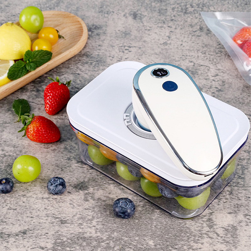 Φορητή μικρή συσκευή κενού για συσκευασία τροφίμων JLB-K16, 3,7V, 3W