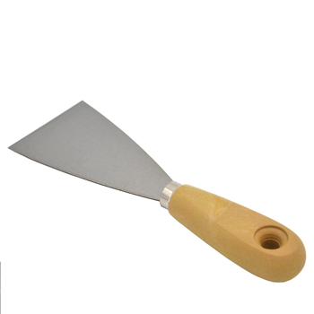Cuțit pentru chituri cu lamă din oțel carbon și mâner din plastic – mâner cu aspect lemnos, șpaclu pentru curățare, unealtă meșteșugă