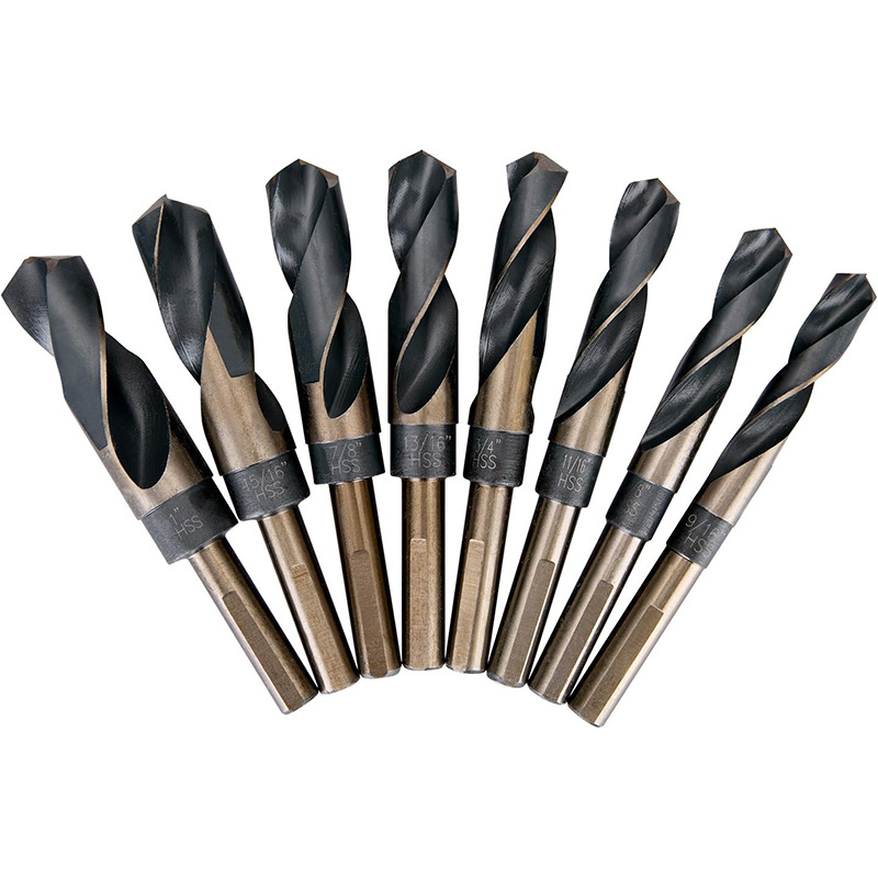 Σετ 8 τεμαχίων σπειροειδών τρυπανιών με μικρού διαμέτρου άξονα, από χάλυβα υψηλής ταχύτητας, 118° γωνία κορυφής, σε αλουμινένιο κουτί