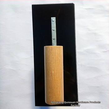Qunxuan zubová ručná stierka na epoxidové podlahy — model Half-Sided Tooth Knife, profesionálny nástroj na pokládku podláh