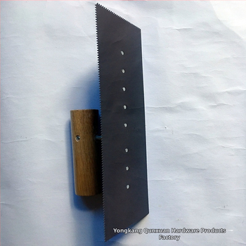 Qunxuan zubová ručná stierka na epoxidové podlahy — model Half-Sided Tooth Knife, profesionálny nástroj na pokládku podláh