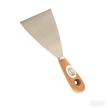 Spatulă pentru chit cu mâner din lemn, lamă 65Mn, pentru curățare și răzuire