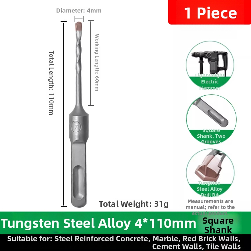 Vrták do elektrického kladiva na betón, zliatina wolframu, 60 g, Ziplock balenie