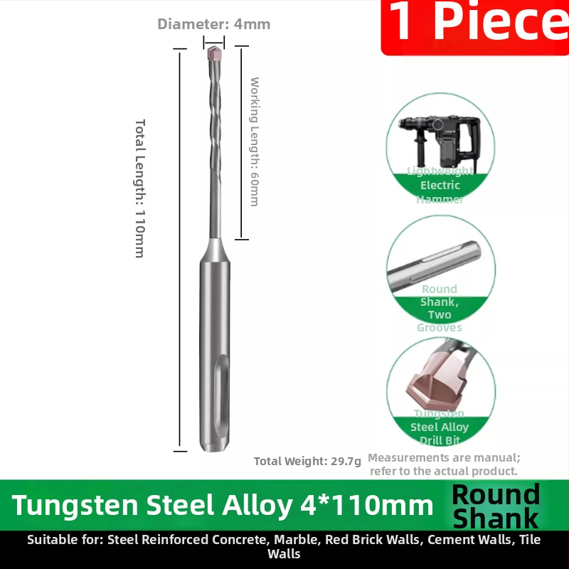 Vrták do elektrického kladiva na betón, zliatina wolframu, 60 g, Ziplock balenie