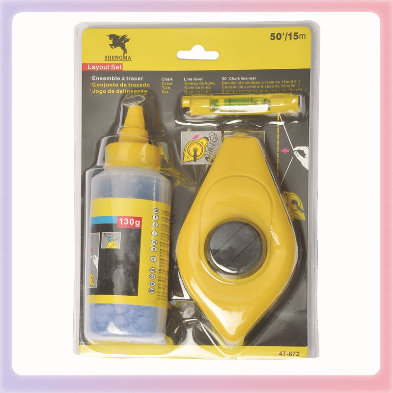 Krétavonal-jelölő eszköz műanyag kézi porelosztóval fameipari használatra (Anyag: Műanyag, Kézi működtetés, Porelosztó, Krétavonal)