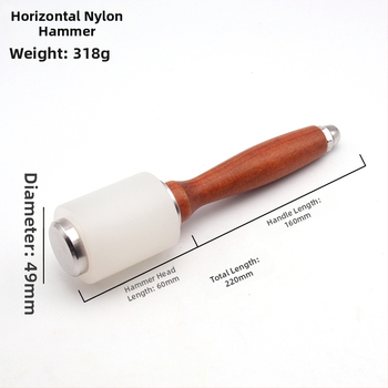 Čekić za graviranje kože, pravog modela | drvena drška, najlon glava | Shengyuchuang, model Leather carving hammer, za ručnu izradu kože