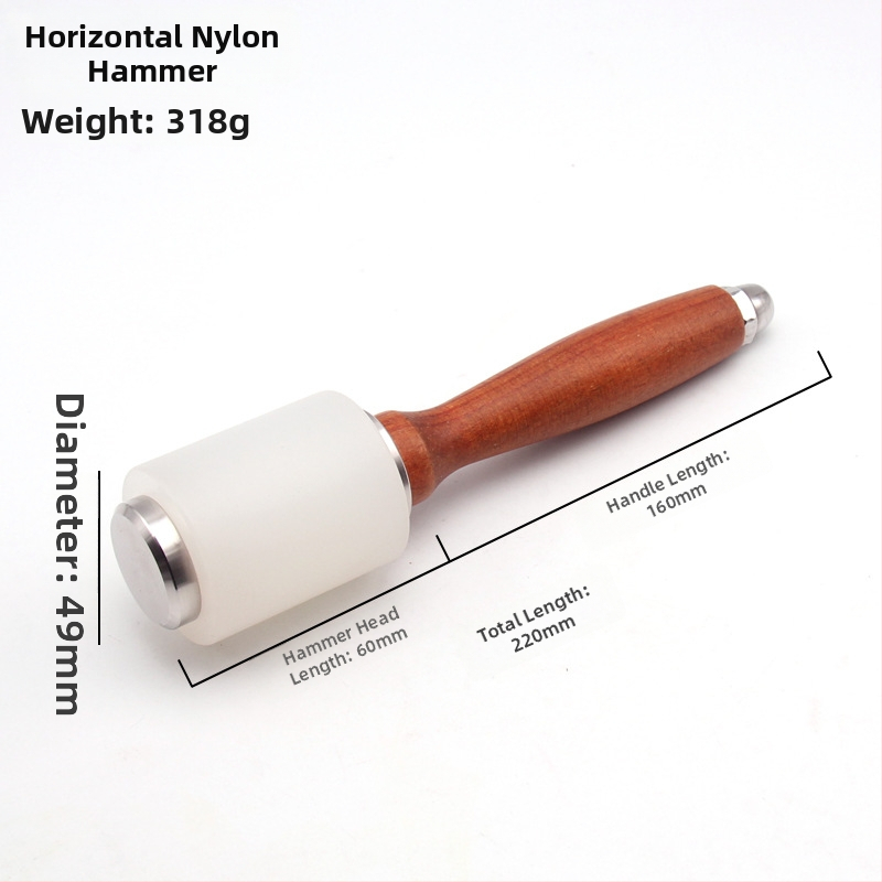 Čekić za graviranje kože, pravog modela | drvena drška, najlon glava | Shengyuchuang, model Leather carving hammer, za ručnu izradu kože