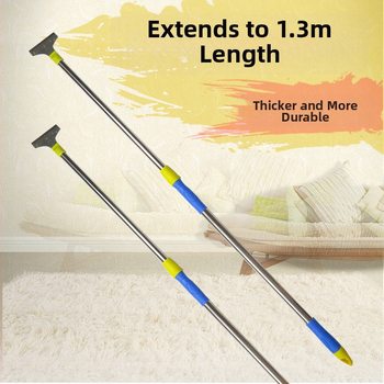 Teleskopska čistilna lopata s nehrđajućim čelikom oštricom, čeličnom drškom, željezna glava za čišćenje pločica i staklenih stijena.