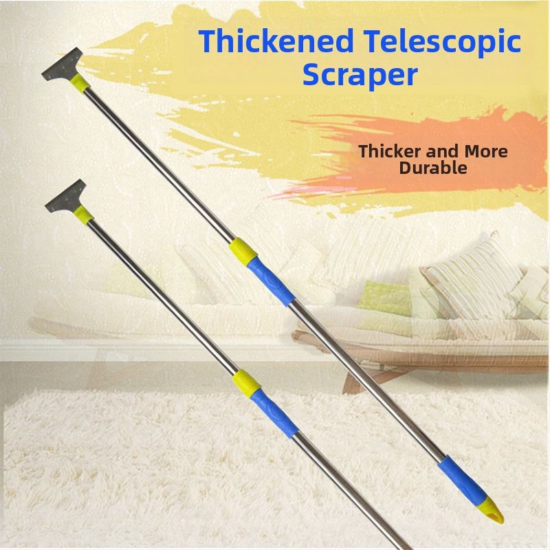 Teleskopska čistilna lopata s nehrđajućim čelikom oštricom, čeličnom drškom, željezna glava za čišćenje pločica i staklenih stijena.