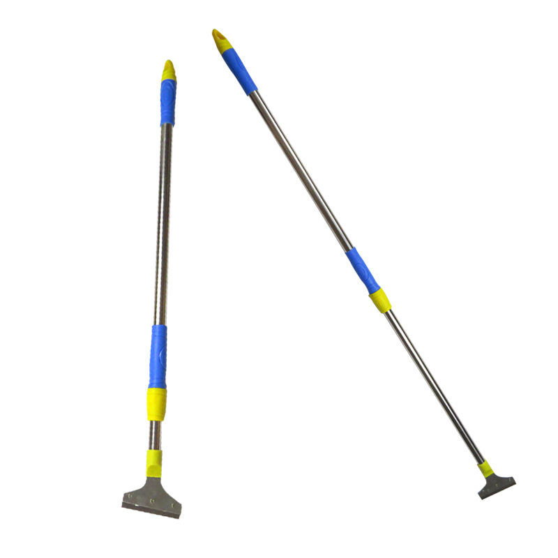Teleskopska čistilna lopata s nehrđajućim čelikom oštricom, čeličnom drškom, željezna glava za čišćenje pločica i staklenih stijena.