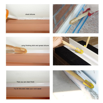Četverodjelni set silikonskih alata za brtvljenje, s plastičnim škrabicama za vanjske zidove