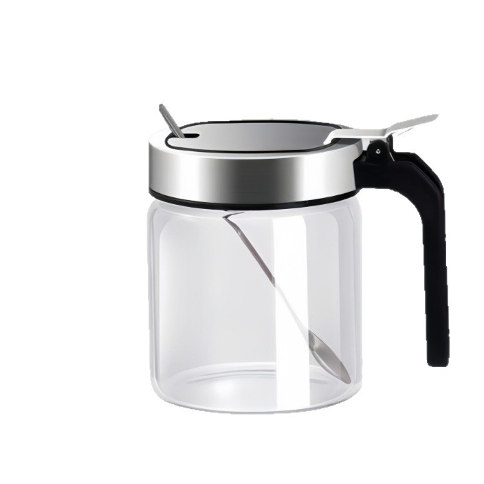 Stakleni set posuda za začine za kuhinju sa žlicom i kutijom za pohranu – za čvrste začine, Quality marka