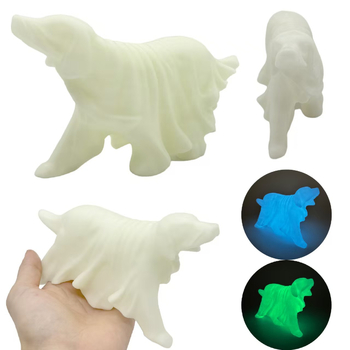Statuie de câine fantomă, imprimare 3D, stil chinezesc, iluminat, decor pentru casă și curte, Halloween