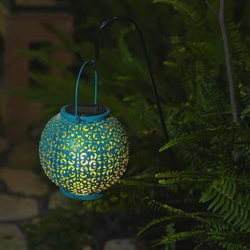 Solarni željezni lampion za vrt – metalna konstrukcija, dekorativno vanjsko osvjetljenje, pogodna za vrt, balkon i krajolik, kineski stil, moderni minimalistizam