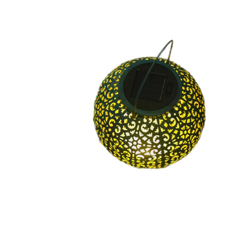 Solarni željezni lampion za vrt – metalna konstrukcija, dekorativno vanjsko osvjetljenje, pogodna za vrt, balkon i krajolik, kineski stil, moderni minimalistizam