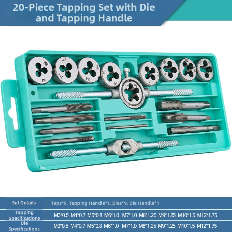 Σετ Tap and Die με χειροκίνητα taps, 12, 20 και 40 τεμάχια