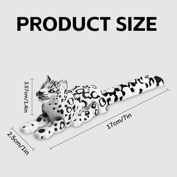 3D ispisana figura snježnog leoparda, moderni umjetnički stil, PLA materijal