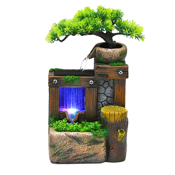 Διακοσμητικό φράγμα νερού για εξωτερικό κήπο – ρέον νερό, βραχώδες τοπίο, ρητίνη, Κωδ. 136, Hongru