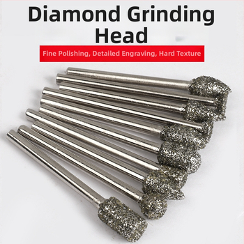 Set 20 kusov hrubých diamantových brúsnych hlavíc na brúsenie nefritu, skla, keramiky a kovov