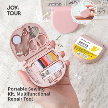 Joytour Cutie portabilă de cusut, cu foarfecă mini, ace de cusut și ață