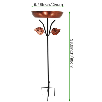 Hranitor pentru păsări de grădină din fier, cu udător de apă și băi pentru păsări, design geometric, stil pastoral, ambalaj din carton