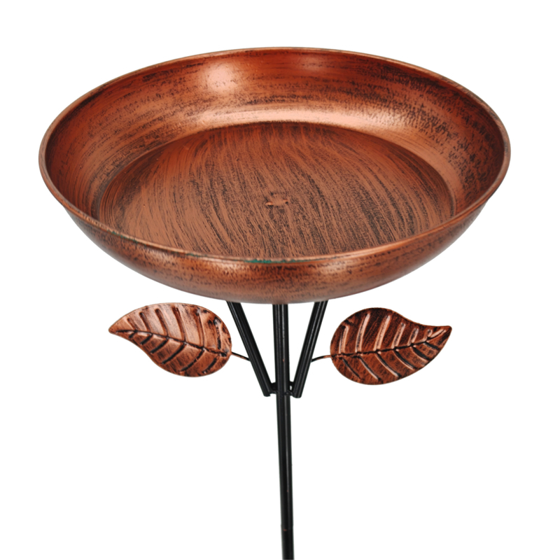 Hranitor pentru păsări de grădină din fier, cu udător de apă și băi pentru păsări, design geometric, stil pastoral, ambalaj din carton