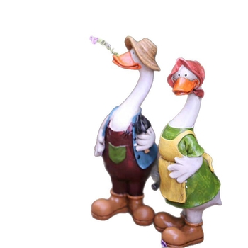 Jaydian figurină din rășină – pereche de rațe, stil pastoral, decor de grădină