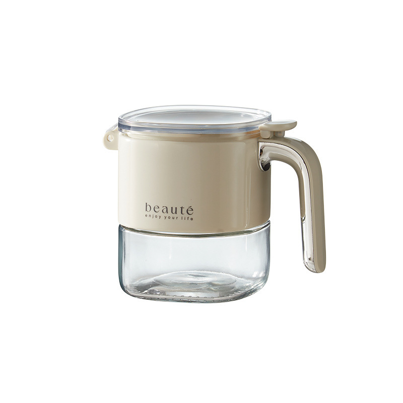 Borcan din sticlă pentru condimente, cu sigilare dublă și linguriță – recipient rezistent la umezeală pentru condimente uscate