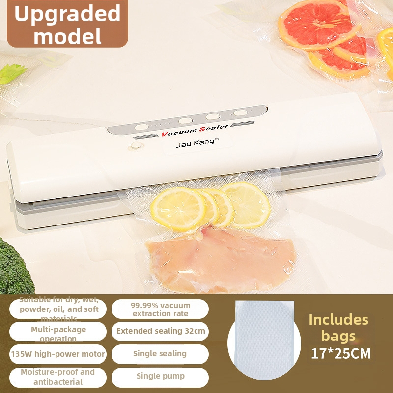 Mașină de vidat pentru alimente, sigilare automată cu un singur buton, carcasă ABS; 24W, 220V, model zkfk-002, capacitate sub 500 mL