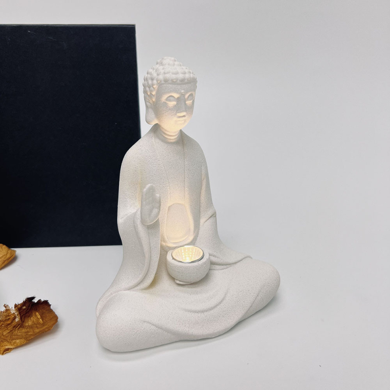 Statu Buddha od smole – vrtni ukras, kineskog stila, brenda Housedeco; izrada od smole; prilagodljivo