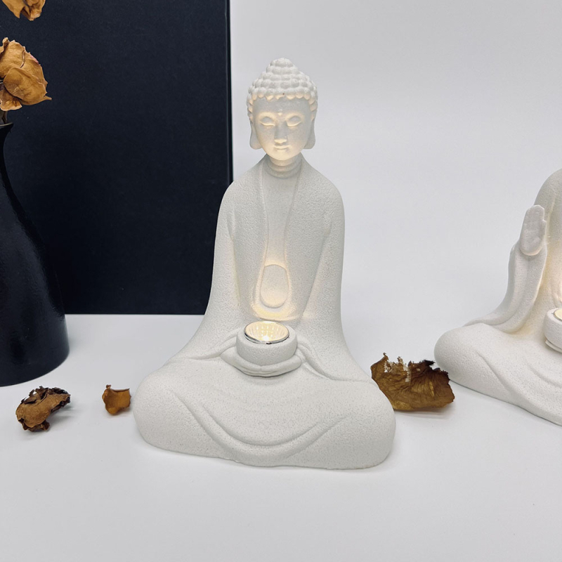 Statu Buddha od smole – vrtni ukras, kineskog stila, brenda Housedeco; izrada od smole; prilagodljivo