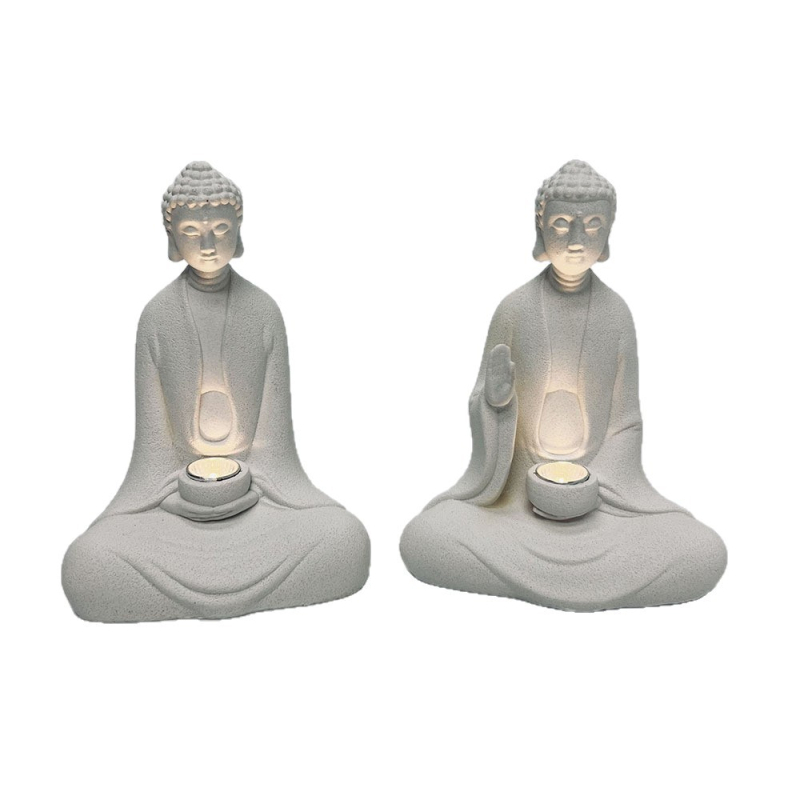 Statu Buddha od smole – vrtni ukras, kineskog stila, brenda Housedeco; izrada od smole; prilagodljivo