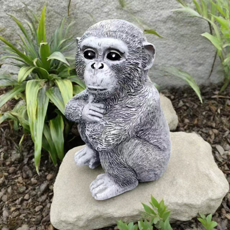 Sculptură de grădină din rășină, maimuță, stil modern minimalist; material: rășină sintetică; cod produs 26.14.
